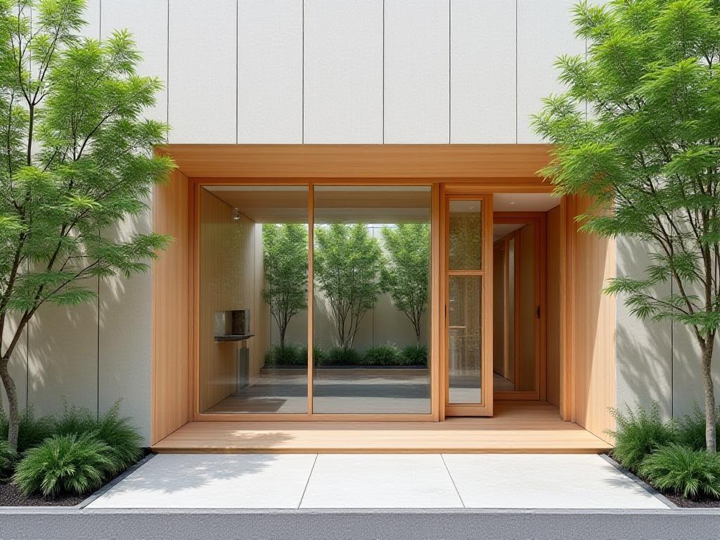 千代田の静かな緑に囲まれたスタジオの外観